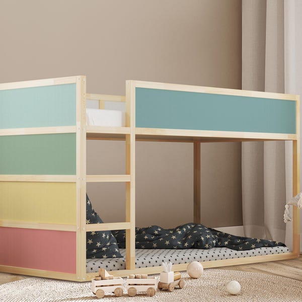 Pastel Multi-Colored Bed Decals, Vinyl KURA Bunk Bed Stickers