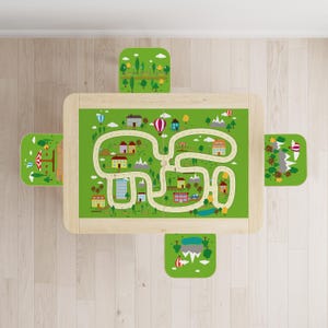 Adventure Play Table Decals: IKEA Flisat Table Removable Stickers