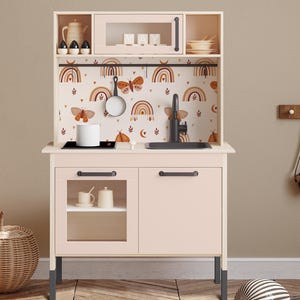 Boho Pastell Vinyl Aufkleber für IKEA DUKTIG Spielküche