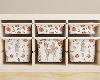 Woodland Animal Stickers: IKEA TROFAST Toy Storage, Autumn Nursery Decals