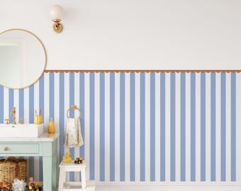 Colorful Striped Fabric Wall Decals: Kids Room Decor, Peel & Stick