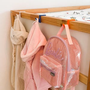 Set of 3 Hooks for IKEA Kura Bed Frame, Kids Hook for Hanging Clothes, Bags, Towels, Perfect for Organizing Bedroom or Playroom