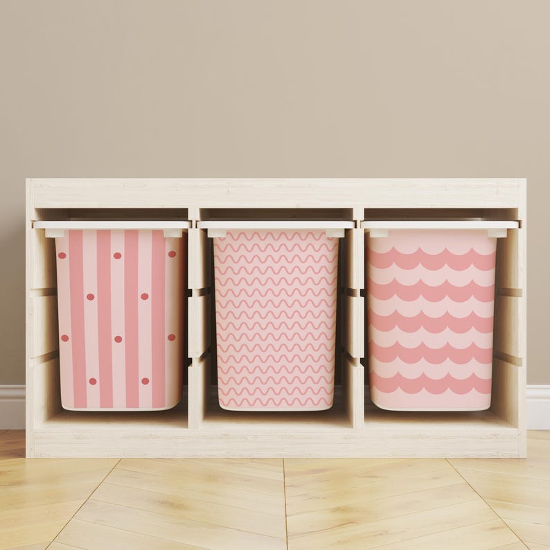 Pink Storage Sign Pink Trofast Bin Stickers for IKEA Storage, Toy Box Decals for Kids ...