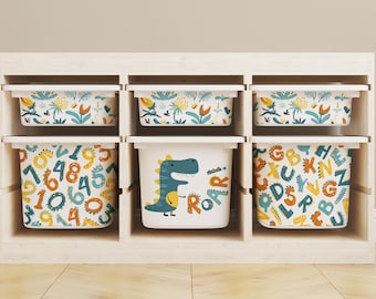 Dinosaur Vinyl Stickers for IKEA TROFAST Box: Kids Room Decor