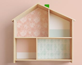 Floral Dollhouse Wallpaper Stickers: Removable Decor for IKEA Flisat