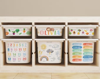 IKEA TROFAST Bin Learning Stickers: Alphabet, Numbers, Shapes