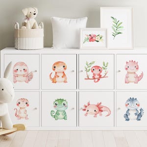 Reptile Animal Stickers for Kids&#39; Storage Bins: Waterproof Vinyl Decals