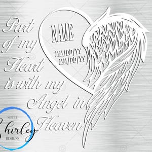 Car Memorial Decal, Heart Decal, In Memory of Decal
