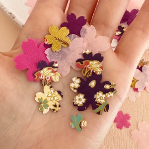 Découpes de fleurs de sakura roses, fournitures de papeterie japonaises kawaii mignonnes, papiers découpés fleurs de cerisier pour la fabrication de cartes ou la décoration de fête