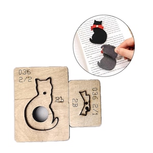 Marcador de gato de couro personalizado, presente feito à mão para amantes de livros, suprimentos para artesanato em couro, presente personalizado para amantes de gatos em couro