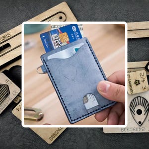 Porta carte di credito facile da fustellare in pelle, ciondolo in pelle personalizzato in acciaio da fustellare, strumenti per la lavorazione della carta e della pelle, regali personalizzati