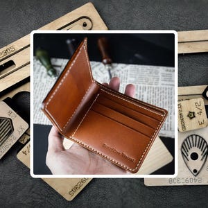 Cortador de couro para carteira clássica, porta-cartões de couro personalizado, faca de aço, ferramentas para artesanato em papel kraft para fabricação de couro, presentes personalizados