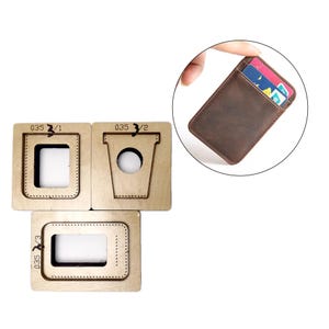 Porta-cartões de couro personalizado, porta-cartões de visita de couro feito à mão, suprimentos para artesanato em couro, ferramentas de couro personalizadas