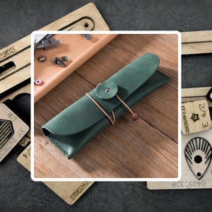 Leder stansen voor pennenhouder, op maat gemaakt leer staal stansen, gereedschappen voor het maken van papier, handgemaakt lederen briefpapier