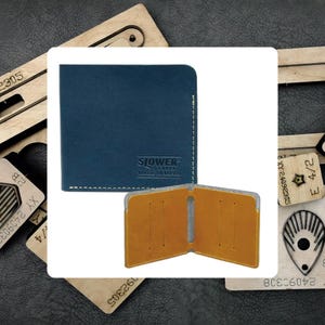 Troqueles de corte de billetera de cuero simples, troqueles de acero para billetera de cuero personalizados, herramienta de artesanía de papel Kraft para hacer cuero personalizado, regalos para él