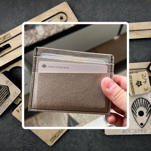 Mini portamonete in pelle fustellata, borsa portaoggetti fatta a mano per piccoli oggetti, strumento personalizzato per la fabbricazione di pelle in carta kraft, regalo per lei