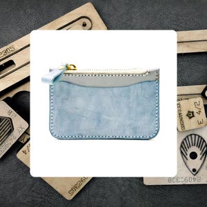 Troqueles de cuero para tarjeteros, herramientas para manualidades con papel kraft para fabricar cuero, troqueles de acero para tarjeteros de cuero personalizados, regalos para mujeres