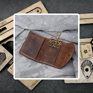 Fustellatura a forma di portachiavi in pelle fatto a mano, portachiavi personalizzato per auto, forniture artigianali per borse portamonete in pelle, strumenti personalizzati per la pelle