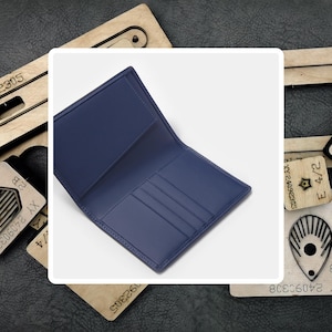 Découpage du cuir pour porte-passeport, Matrice de découpe en acier pour le cuir personnalisée, Outils créatifs en papier kraft pour la fabrication du cuir, Cadeaux de voyage personnalisés
