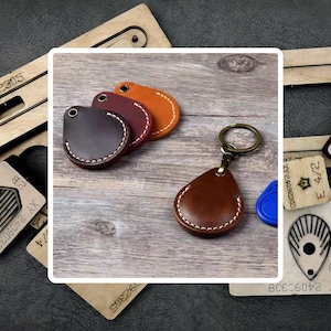 Troqueles de cuero para llaveros redondos, moldes de acero para cuchillos de cuero personalizados, herramientas para manualidades con papel kraft para fabricar cuero, regalos personalizados
