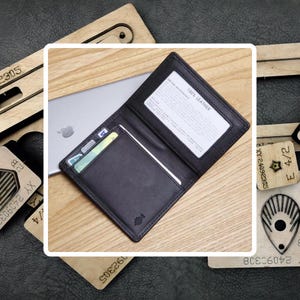 Troqueles de cuero para billeteras cortas, herramientas para manualidades con papel kraft para hacer cuero, molde de acero para cuchillos para tarjetero de cuero personalizado, regalo personalizado
