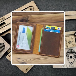 Porta carte di credito in pelle personalizzato facile da fustellare, portafoglio in pelle fatto a mano, regalo, forniture per l'artigianato in pelle, strumenti in pelle personalizzati