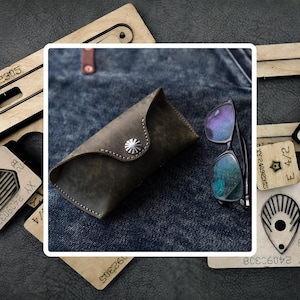 Fustellatura in pelle per custodia per occhiali, fustellatura personalizzata per coltello in acciaio per pelle, strumenti artigianali in carta kraft per la fabbricazione della pelle, regali per amanti dei libri