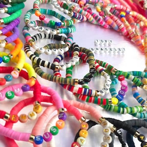 Bulk Order Friendship Bracelets, Custom Beaded Name Bracelets, Personalized Jewelry, Perfect Team Gifts, Birthday & Holiday Gift Ideas