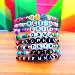 Colorful Bead Bracelets in Bulk, Personalized Gifts for Friends, Custom Beaded Jewelry, Perfect Bulk Order Gift, Unique Custom Bracelets