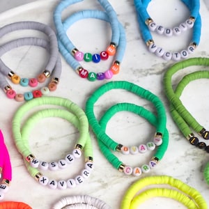 100-500-1000 Bulk Custom Name Beaded Bracelets, Personalized Friendship Bracelets, Handmade Jewelry, Bulk Order Personalized Bracelets