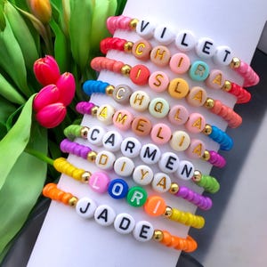 Handcrafted Beaded Bracelet with Custom Name - Unique Gift Idea - Personalized Gift Idea - Friendship Gift - Custom Name Beaded Gifts