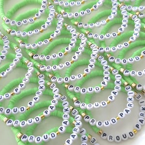 Bundle of Friendship, Custom Team Bracelets in Bulk, Perfect for Cheer Teams, Bulk Order Bracelet, Fimo Bracelet, Heishi Bracelets