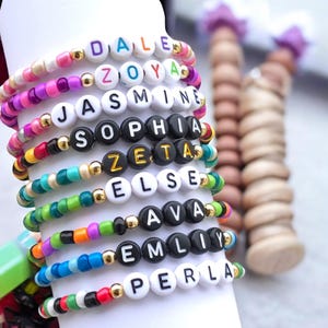 Personalized Beaded Name Bracelet – Custom Friendship Jewelry
