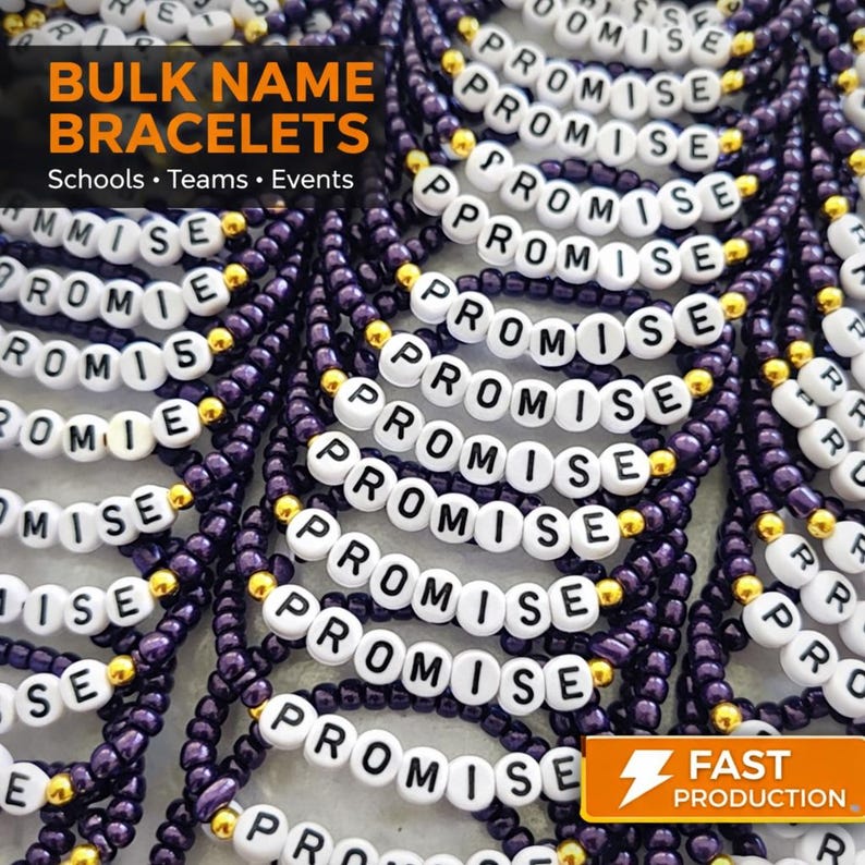 Bulk Name Bracelet | Teacher Gift | Back to School | Personalized ...