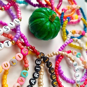 Custom Friendship Bracelet Set, Personalized Gifts for Besties, Bulk Order Beaded Bracelets, Gift for Her, Team Gifts, Handmade Jewelry