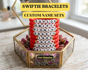 Braccialetti personalizzati con il nome di Swiftie per i fan dell'Eras Tour e per i concerti