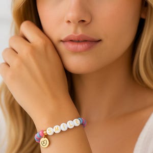 Bracelets personnalisés en lot, Bracelets d’amitié faits main, Bijoux avec prénom, Cadeaux d’équipe et d’amis uniques