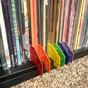 vinyl record divider A-Z, alphabetical shelf organizer