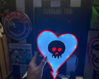 Alkaline trio heart skull  LED light