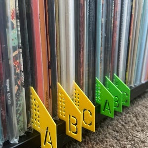divisor de discos de vinil A-Z, organizador de prateleiras em ordem alfabética