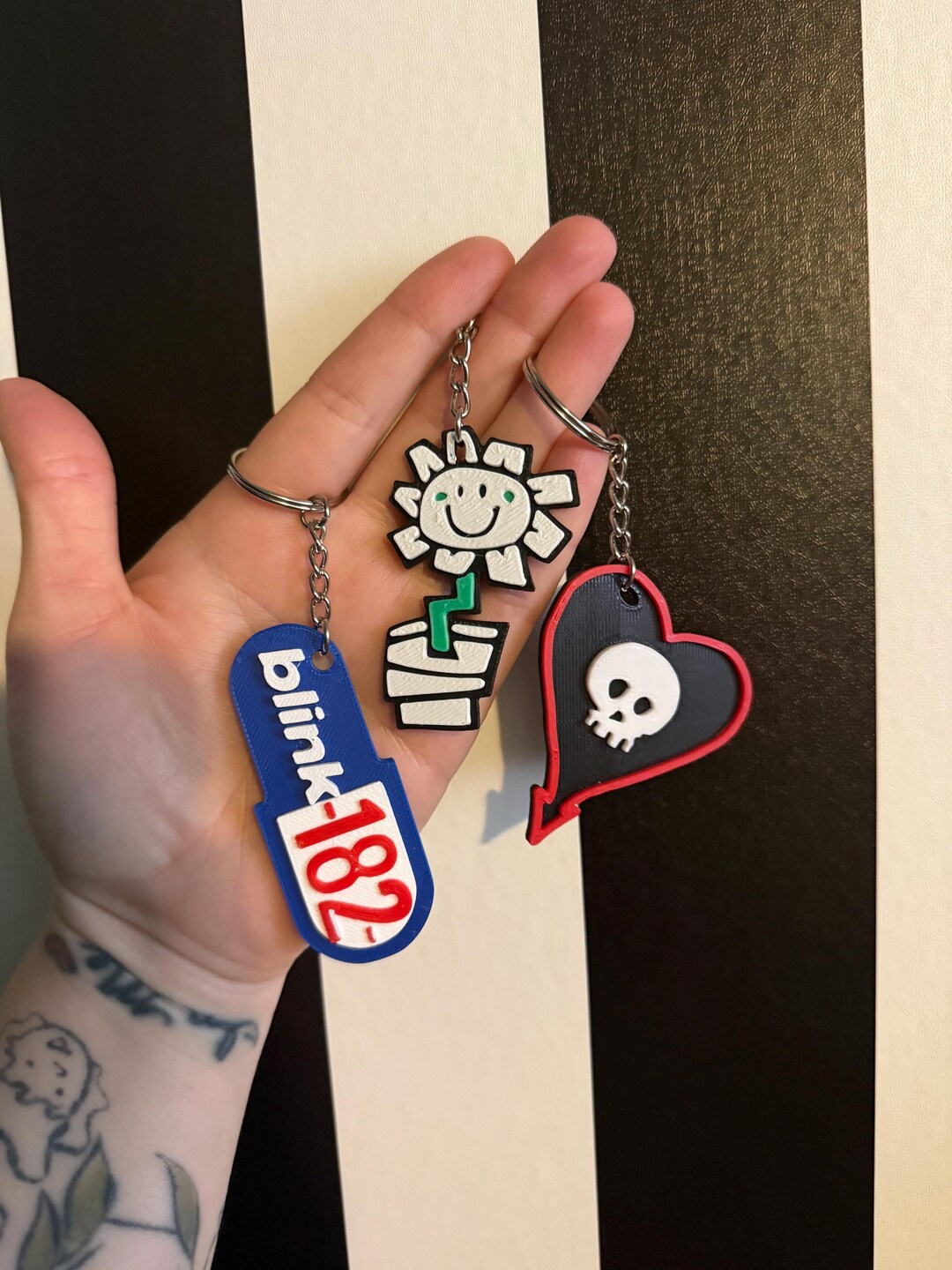 Embroidered Keychains Punk Pop Punk Keychain – Custom Hardware Option - Etsy