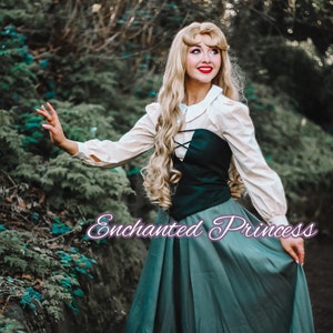 Briar Rose (Sleeping Beauty-Aurora) Woodland Dress - Princess Costume - Princess Cosplay - Halloween Costume, Princess Aurora Dress