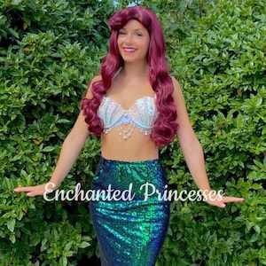 Ariel Mermaid Tail Inspired by The Little Mermaid - Mermaid Sequin Skirt