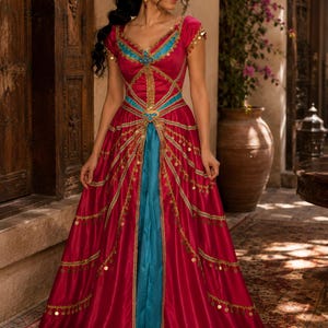 aladdin jasmine red dress 10 Jasmines red outfit ideas