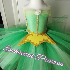 Tiana (Princess & The Frog) Tutu Dress - Tutu Dress  - Girls Dress, Birthday Dress, Princess Dress -Disney Dress -Tulle Dress - Disney Bound