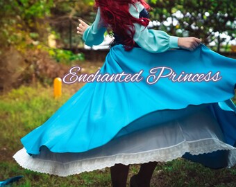 disney princess ariel wedding dress costume Ariel (the Little Mermaid) Inspired Dress, Disney Wedding, Princess Cosplay  - Halloween Costume, Women's Cosplay, Ariel Costume