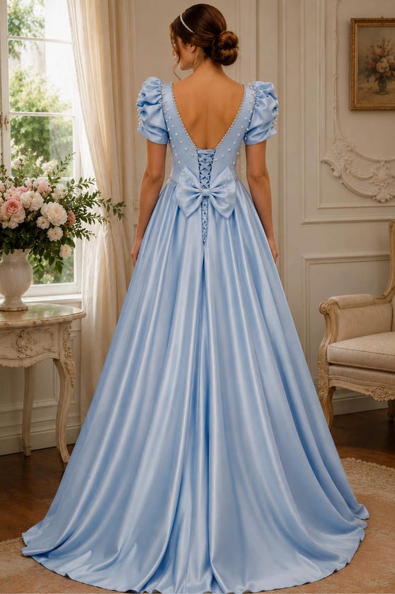 cinderella inspired homecoming dress Buy Princess Dress, Blue Satin Gown, Adult Princess Costume, Fairytale Prom Online in India Tiered Cotton Maxi Dress