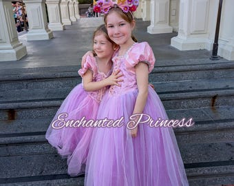 Rapunzel (Tangled ) Inspired Princess Dress, Tangled Dress, Girls Princess Dress, Princess Costume, Rapunzel Costume, Disney Parks