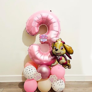 Skye Balloon Sculpture Dog-Themed Party Decoration Props Dog Paw Birthday Party