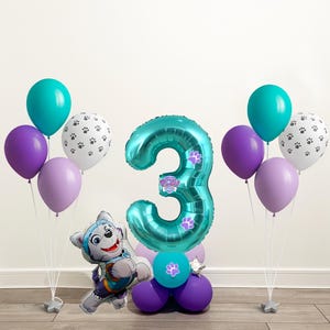 Everest Balloon Sculpture Dog-Themed Party Decoration Props Dog Paw Birthday Party